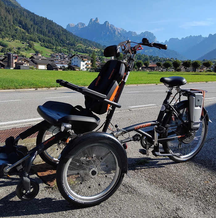 Noleggio bici con carrozzina integrata